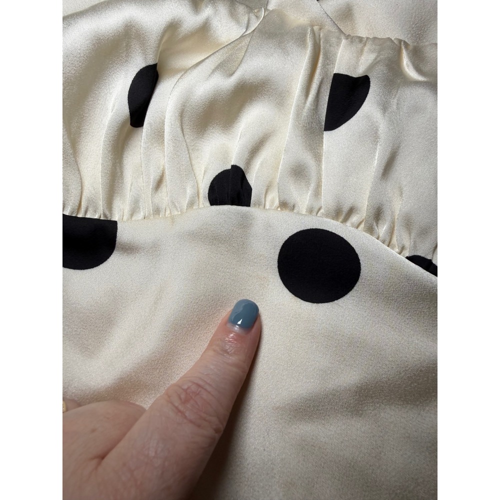 Lulus Polka Dot Puff Sleeve Maxi Dress Small Cottagecore Party - Picture 9 of 9